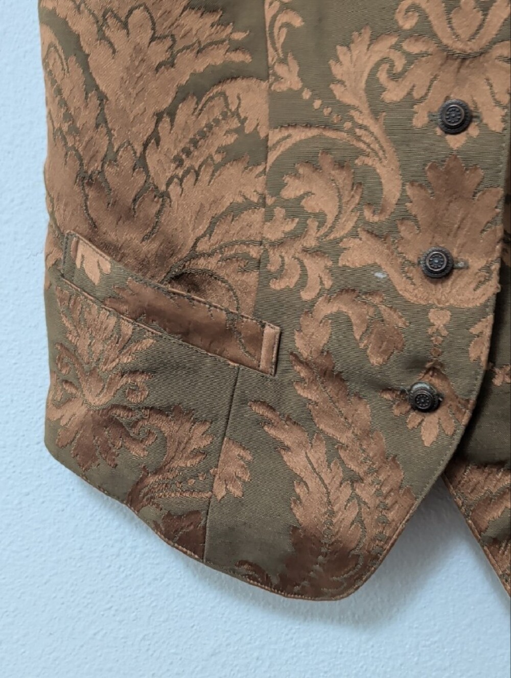 GAP Olive & Copper Jacquard Vest - Picture 4 of 5